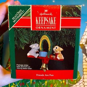Vintage Across the Miles Bunny Ornament